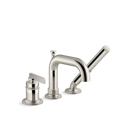 Kohler Deck-Mount Bath Faucet With Handshower in Vibrant Polished Nickel 35913-4-SN